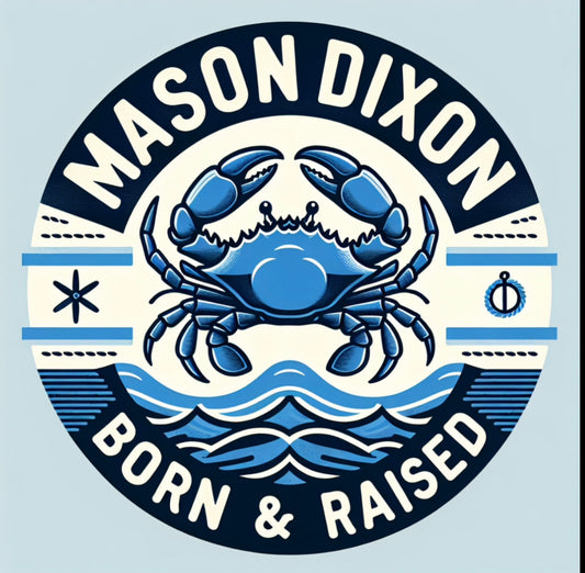 Mason Dixon Blue Claw Crab Sticker (3x3) (3pk)